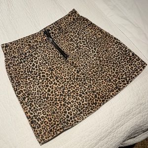 cheetah jean skirt, UO